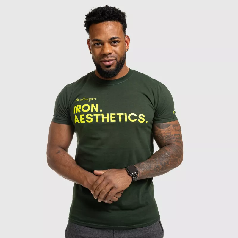 Tricou fitness pentru bărbați Iron Aesthetics Be Stronger, verde-11