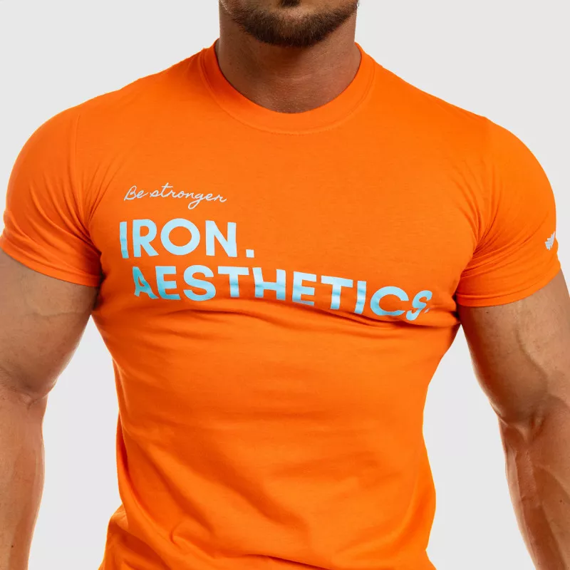 Tricou fitness pentru bărbați Iron Aesthetics Be Stronger, portocaliu-5