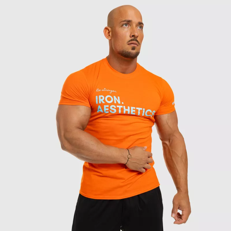 Tricou fitness pentru bărbați Iron Aesthetics Be Stronger, portocaliu-8