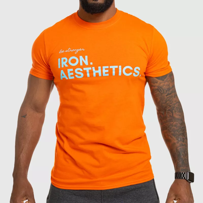 Tricou fitness pentru bărbați Iron Aesthetics Be Stronger, portocaliu-10