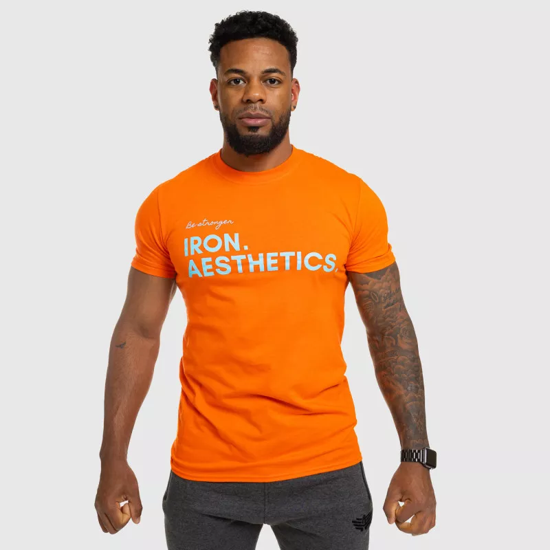 Tricou fitness pentru bărbați Iron Aesthetics Be Stronger, portocaliu-11
