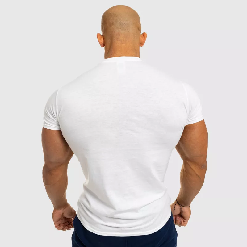 Tricou fitness pentru bărbați Iron Aesthetics Be Stronger, alb-6