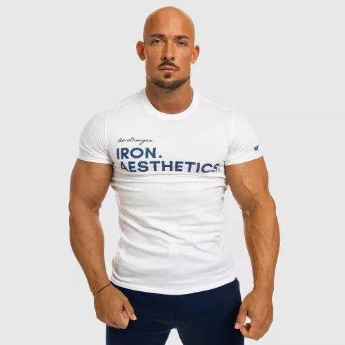 Tricou fitness pentru bărbați Be Stronger, alb