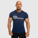 Tricou fitness pentru bărbați Iron Aesthetics Be Stronger, albastru