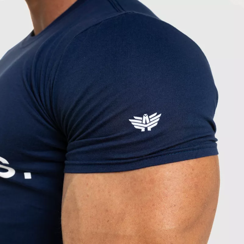 Tricou fitness pentru bărbați Iron Aesthetics Be Stronger, albastru-7