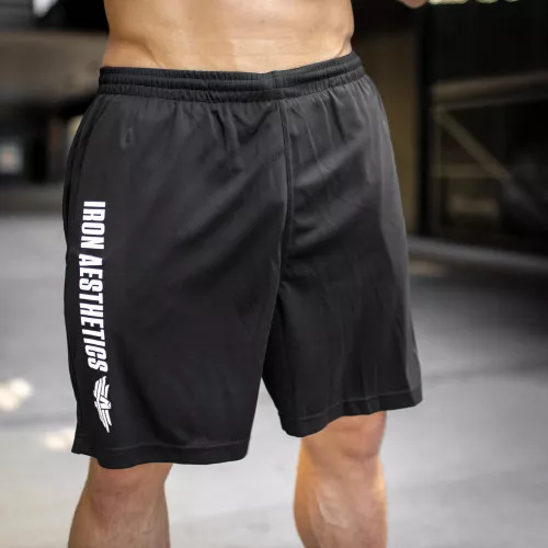 Pantaloni scurți Iron Aesthetics, negri B&W