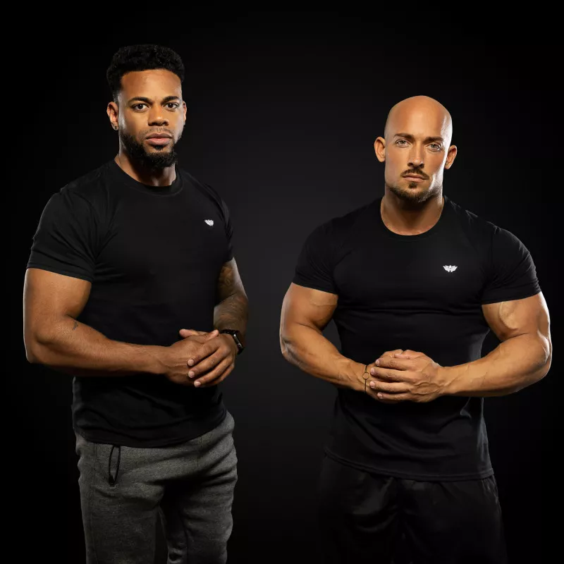 Tricou fitness pentru bărbați Iron Aesthetics Standard, negru-2