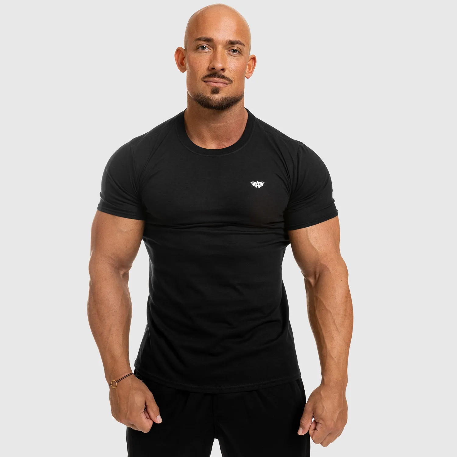 Tricou fitness pentru bărbați Iron Aesthetics Standard, negru-1