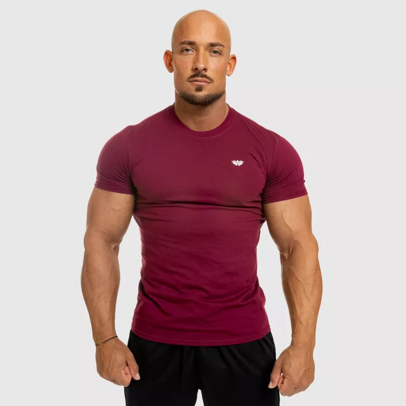 Tricou fitness pentru bărbați Iron Aesthetics Standard, vișiniu-1