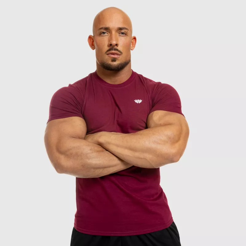 Tricou fitness pentru bărbați Iron Aesthetics Standard, vișiniu-6