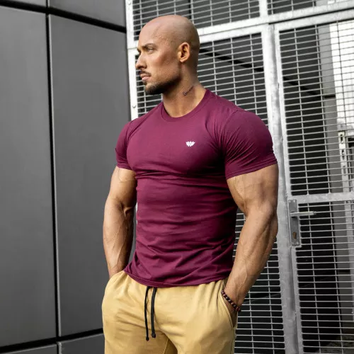Tricou fitness pentru bărbați Standard, vișiniu