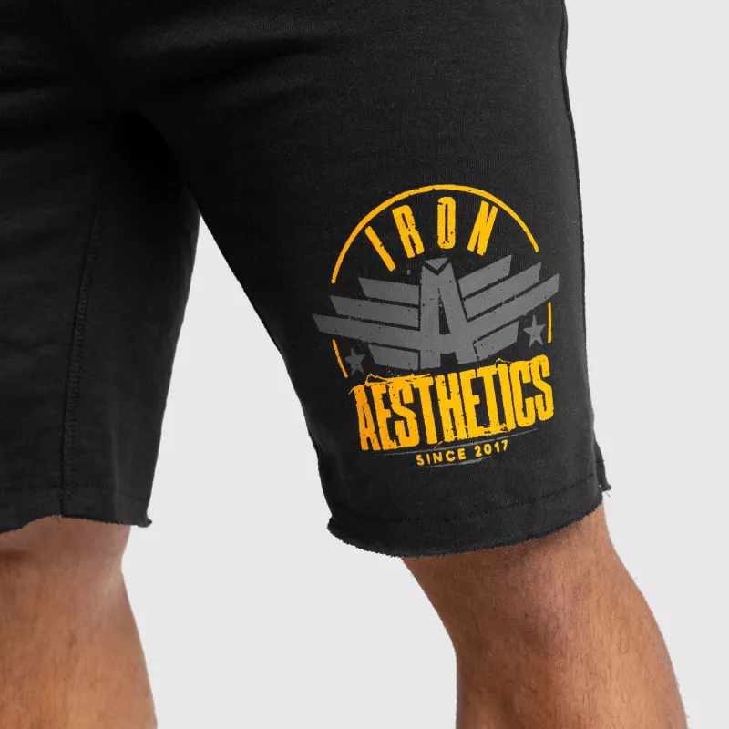 Pantaloni scurți de trening pentru bărbați Iron Aesthetics Force, negrii-5