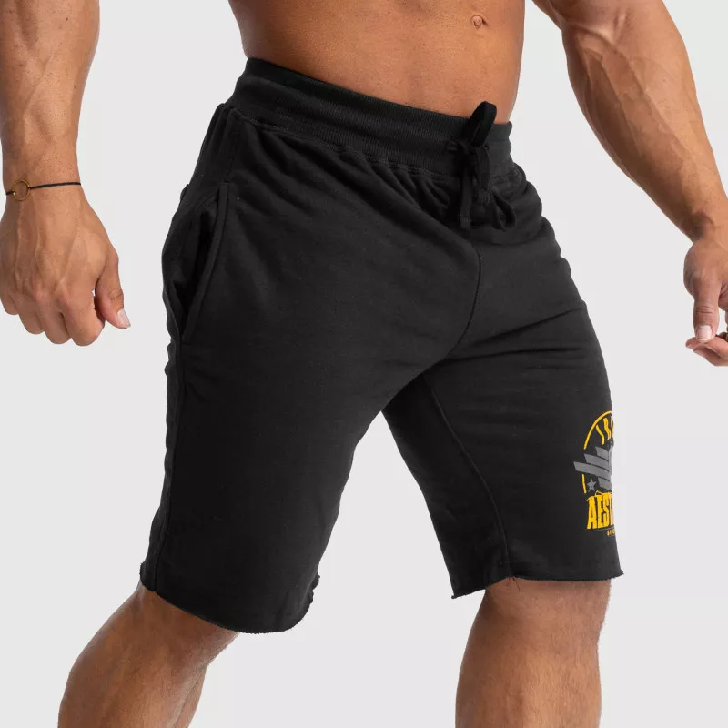 Pantaloni scurți de trening pentru bărbați Iron Aesthetics Force, negrii-7