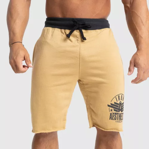 Pantaloni scurți de trening pentru bărbați Iron Aesthetics Force, culoarea nisipului