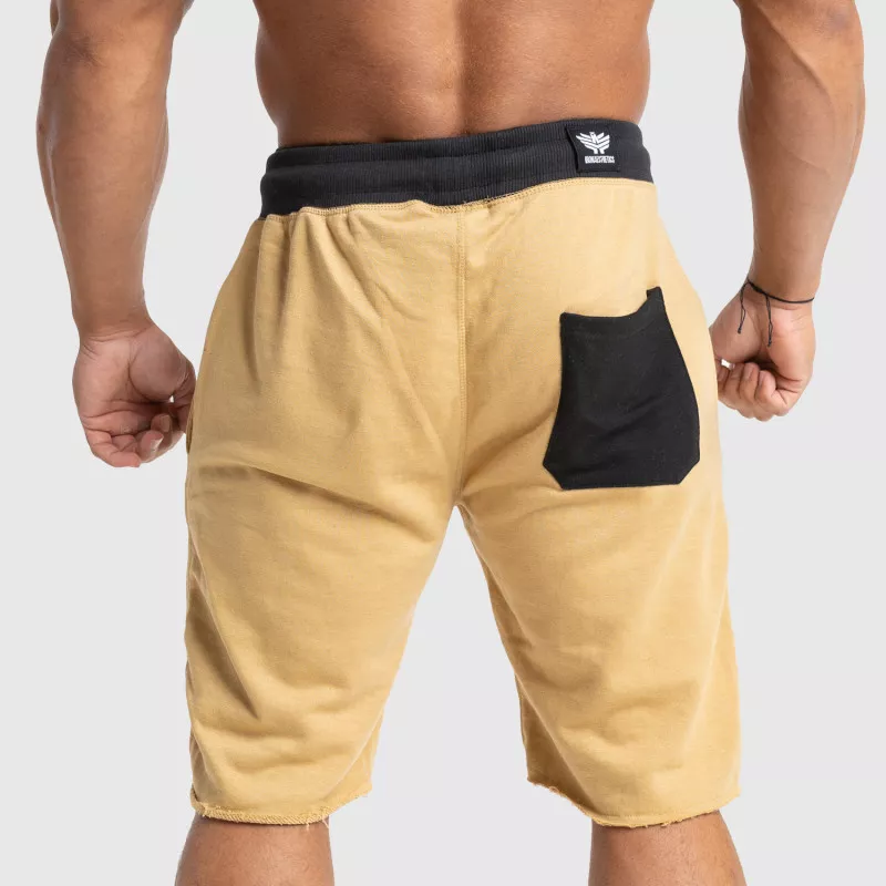 Pantaloni scurți de trening pentru bărbați Iron Aesthetics Force, culoarea nisipului-3