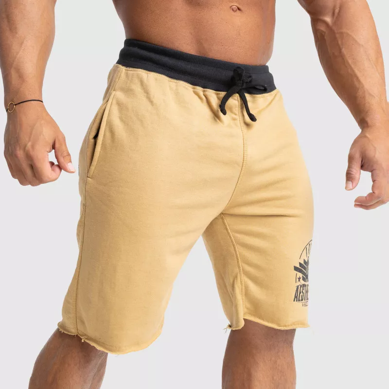 Pantaloni scurți de trening pentru bărbați Iron Aesthetics Force, culoarea nisipului-6