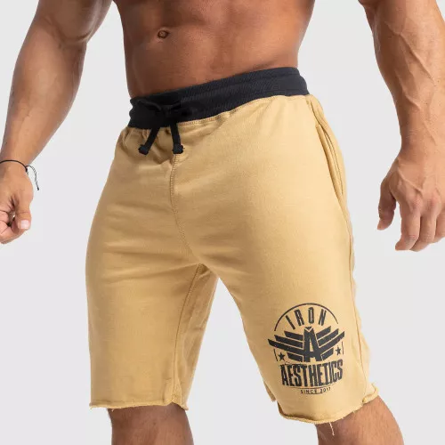 Pantaloni scurți de trening pentru bărbați Iron Aesthetics Force, culoarea nisipului