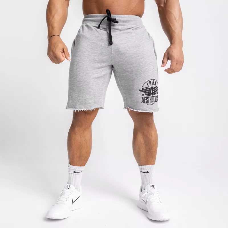Pantaloni scurți de trening pentru bărbați Iron Aesthetics Force, gri-1