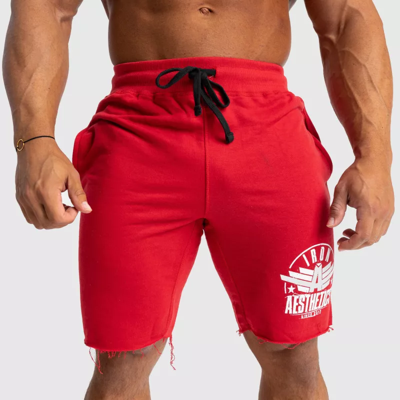 Pantaloni scurți de trening pentru bărbați Iron Aesthetics Force, roșii-2