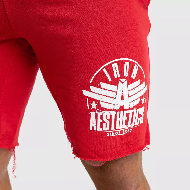 Pantaloni scurți de trening pentru bărbați Iron Aesthetics Force, roșii-5