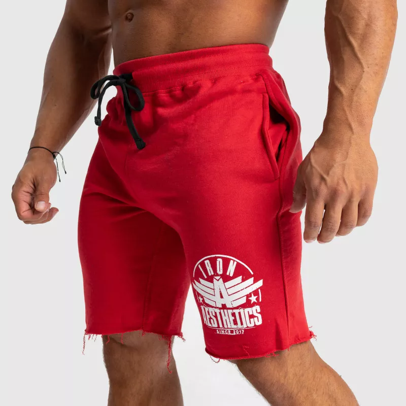 Pantaloni scurți de trening pentru bărbați Iron Aesthetics Force, roșii-3
