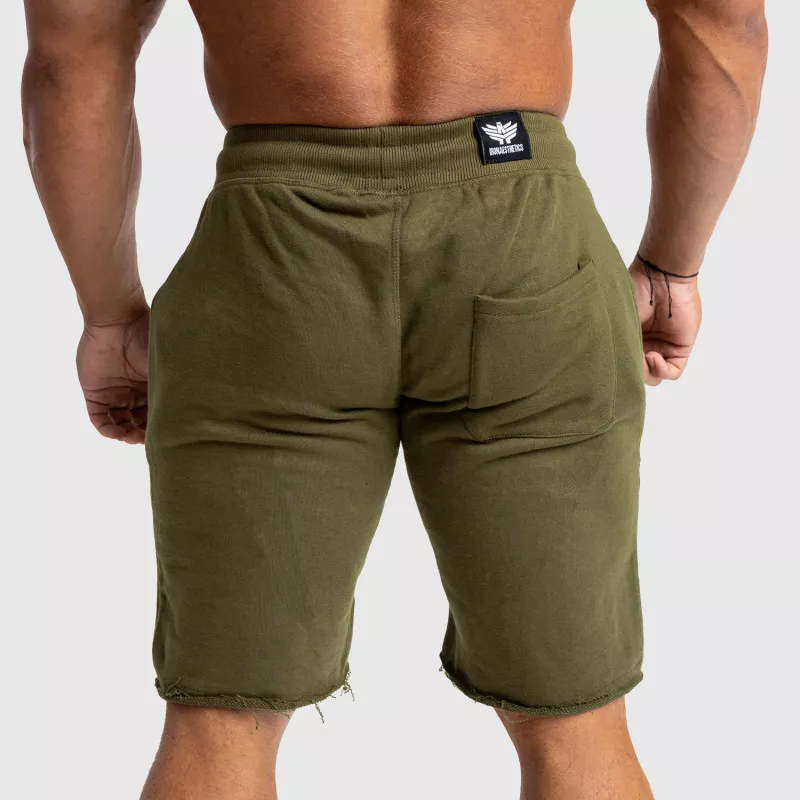 Pantaloni scurți de trening pentru bărbați Iron Aesthetics Force, verde armată-4