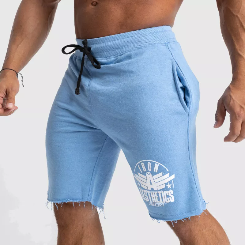Pantaloni scurți de trening pentru bărbați Iron Aesthetics Force, albastru deschis-3