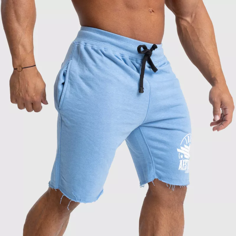 Pantaloni scurți de trening pentru bărbați Iron Aesthetics Force, albastru deschis-6