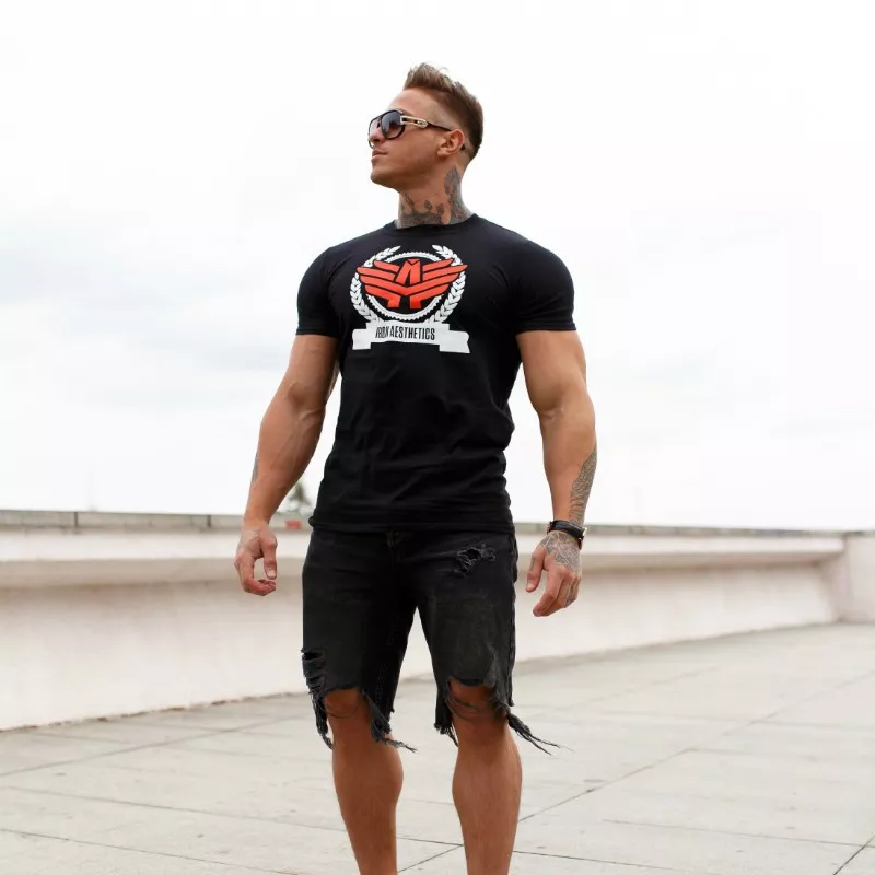 Tricou fitness pentru bărbați Iron Aesthetics Triumph, negru-3