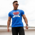 Tricou fitness pentru bărbați Iron Aesthetics Triumph, albastru