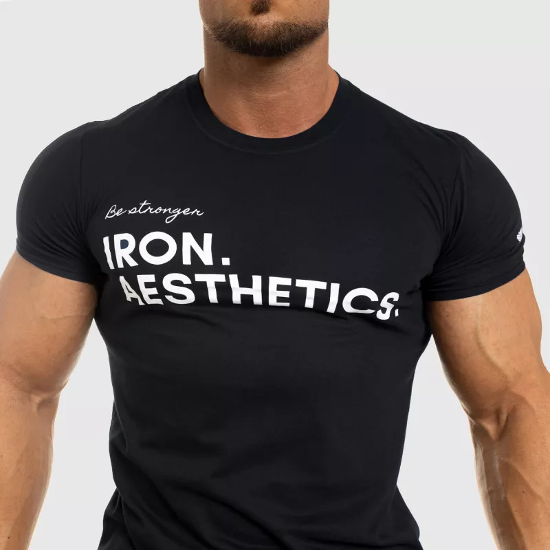 Tricou fitness pentru bărbați Iron Aesthetics Be Stronger, negru-3