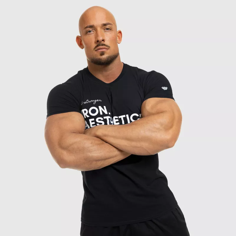 Tricou fitness pentru bărbați Iron Aesthetics Be Stronger, negru-6