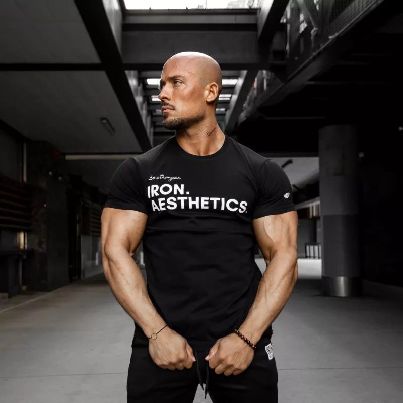Tricou fitness pentru bărbați Iron Aesthetics Be Stronger, negru-2