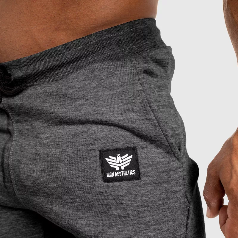 Pantaloni scurți de trening pentru bărbați Iron Aesthetics Badge, gri închis-6