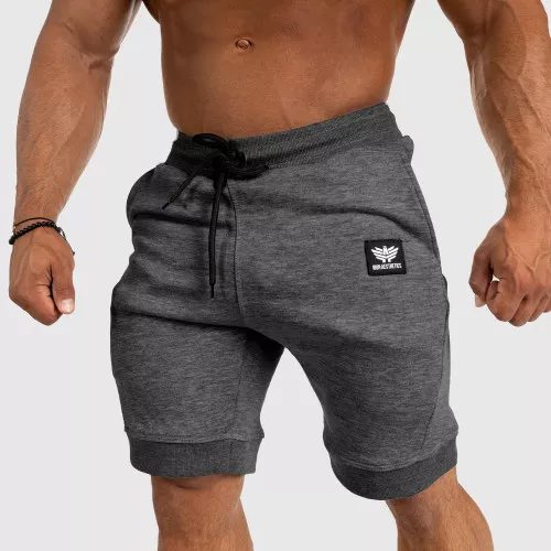 Pantaloni scurți de trening pentru bărbați Badge, gri închis