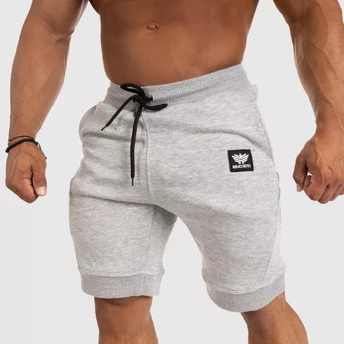 Pantaloni scurți de trening pentru bărbați Badge, gri deschis