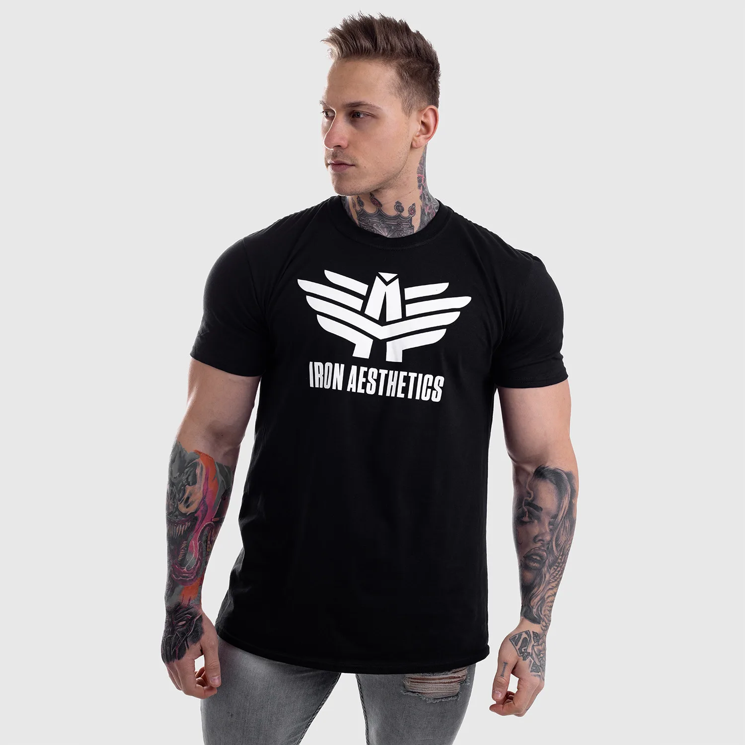 Tricou Ultrasoft Iron Aesthetics, negru-1