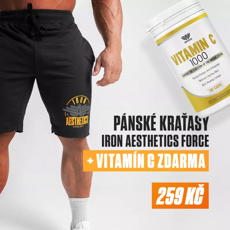 Pantaloni scurți de trening pentru bărbați Iron Aesthetics Force, negrii-9