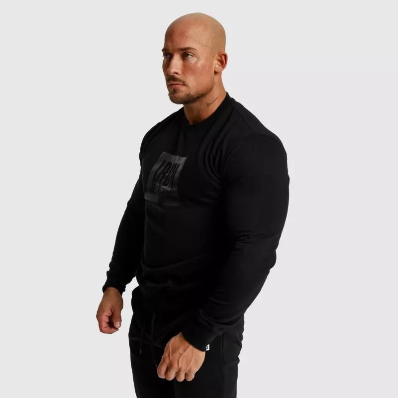 Hanorac fără glugă Iron Aesthetics Boxed, negru-4