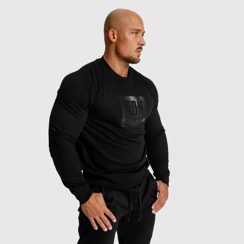 Hanorac fără glugă Iron Aesthetics Boxed, negru-5