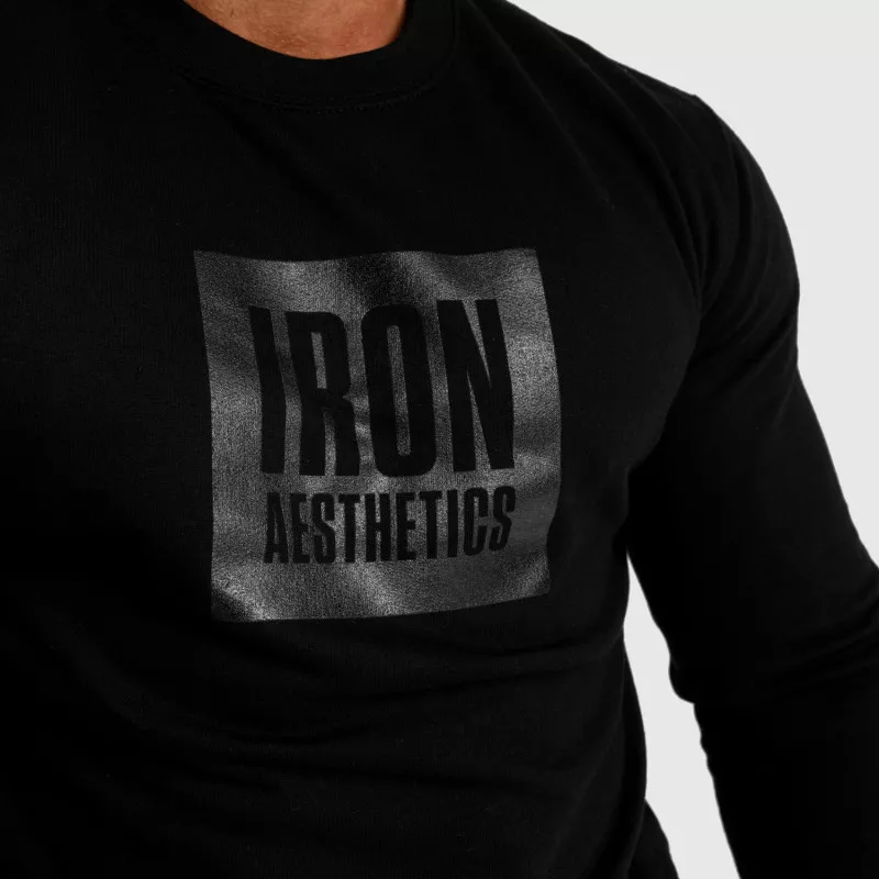Hanorac fără glugă Iron Aesthetics Boxed, negru-6