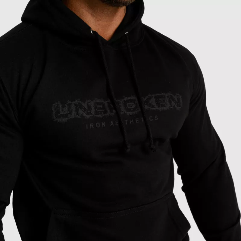 Hanorac fitness fără fermoar Iron Aesthetics Unbroken, negru-4