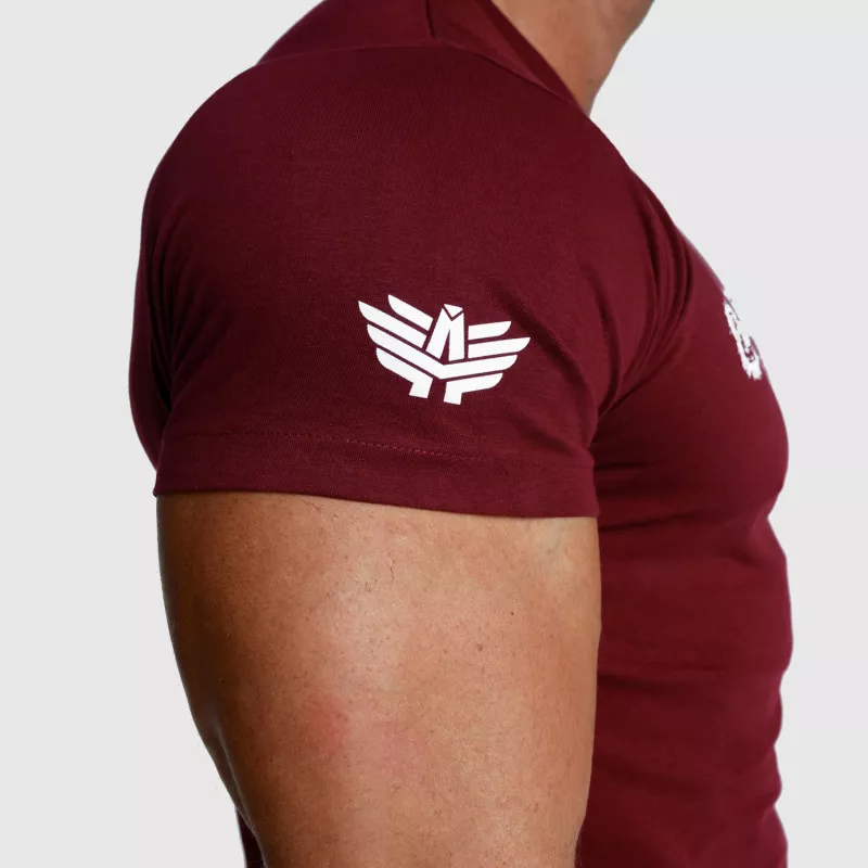 Tricou fitness pentru bărbați Iron Aesthetics Unbroken, vișiniu-2