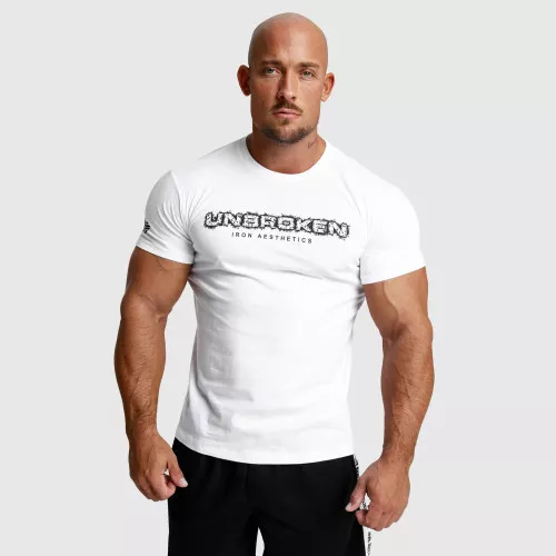 Tricou fitness pentru bărbați Unbroken, alb