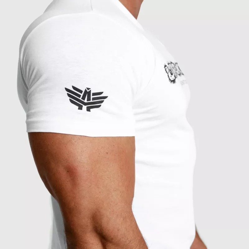 Tricou fitness pentru bărbați Iron Aesthetics Unbroken, alb-4