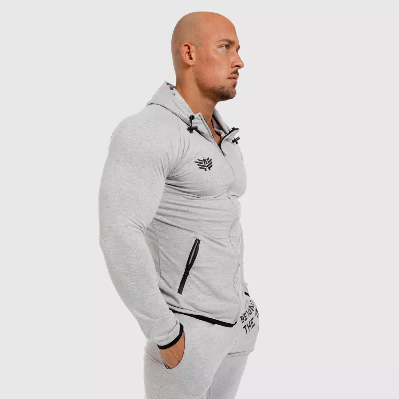 Hanorac Slim Fit pentru bărbați Beyond the Future, gri-6
