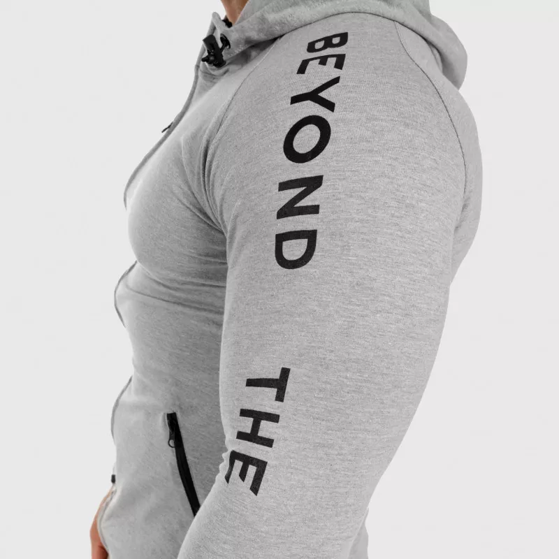Hanorac Slim Fit pentru bărbați Beyond the Future, gri-3