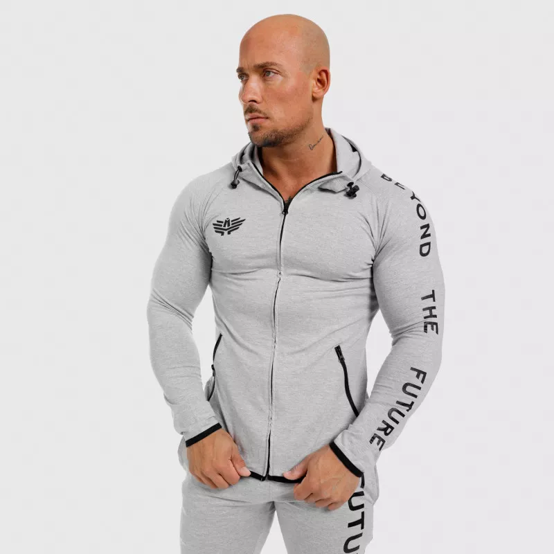 Set trening sport pentru bărbați Slim Fit Iron Aesthetics Beyond the Future, gri-4