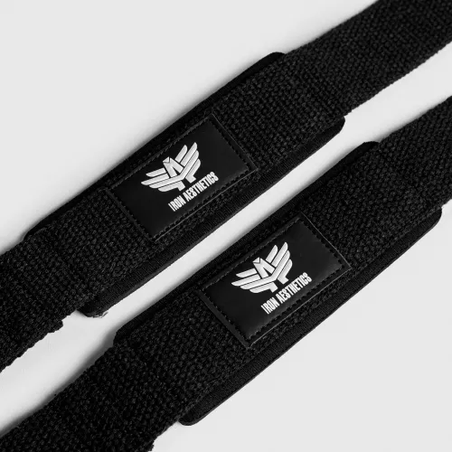 Curele Fitness Grips Iron Aesthetics, negre