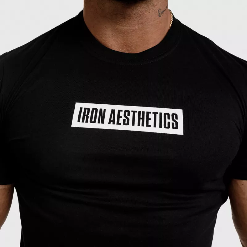 Tricou fitness pentru bărbați Iron Aesthetics Boxed, negru-2